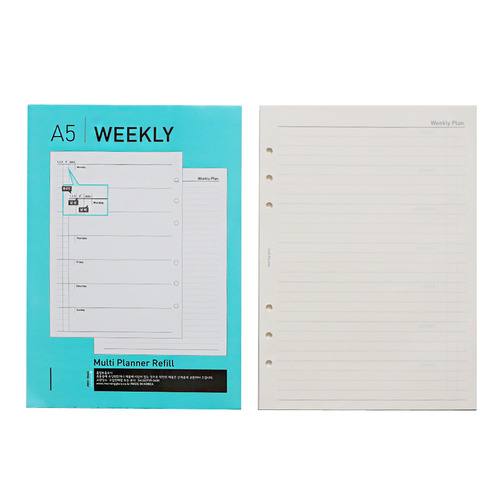 1000 A5 MULTI PLANNER REFILL SHEET (WEEKLY)
