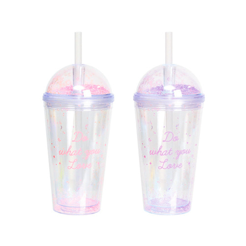 10000 HEART MOON GLITTER COLD CUP (500ml)