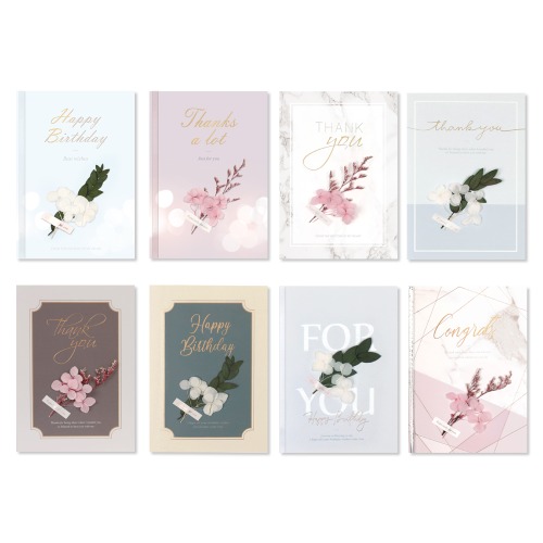 3000 REAL FLOWER GREETING CARD