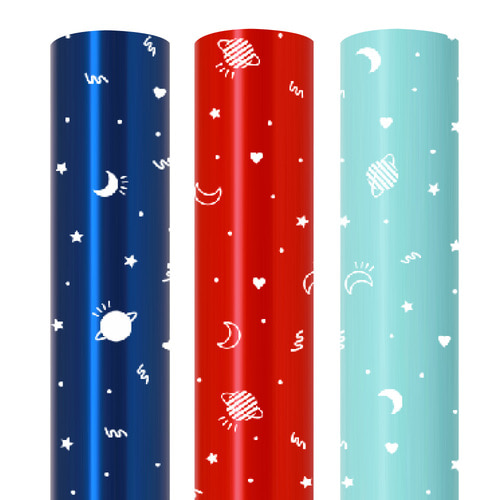 8000 ROLL METAL WRAPPING PAPER M (SPACE/375mm*20m)